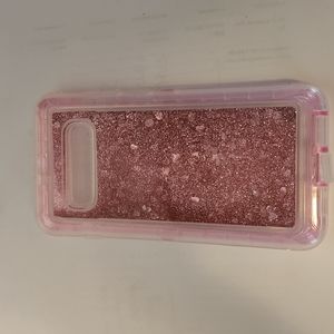Pink glittery S10+ phone case